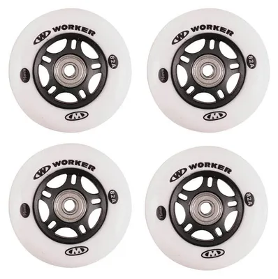 Produktbild von Worker Inline-Räder 76 mm und ABEC-7 Chromlager – 4er-Set