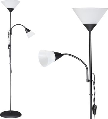 MONZANA® Stehlampe 175 cm Schwarz Verstellbar Stehleuchte Standleuchte Lampe Deckenfluter Fluter Deckenstrahler Leselampe MONZANA® Stehlampe 175 cm Schwarz Verstellbar Stehleuchte Standleuchte Lampe Deckenfluter Fluter Deckenstrahler Leselampe