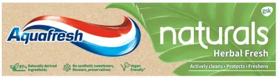 Produktbild von Natürliche Zahnpasta, Aquafresh, Naturals Herbal Fresh, Kariesschutz, Frischer Atem, 75 ml