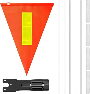Produktbild von Fahrradfahnen-Sicherheitsset – Sicherheitsfahne für Fahrradanhänger, verstellbare Glasfaserstangen, Polyester
