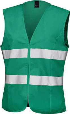 Immagine prodotto di Result Core R334F | Gilet di sicurezza da donna High Viz Tabard / leggermente aderente - Colore: Verde paramedico - Taglia: S