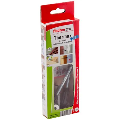 Produktbild von Abstandsmontagesystem THERMAX 8/80 M6 B (schwarz/grau, 2 Stück)