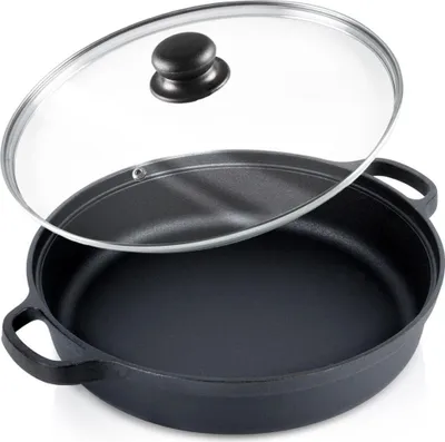 Produktbild von Orion | Tiefe Pfanne - 30 cm - 3,5 l - Granitbeschichtung - Induktion/Gas - Schwarz - Antihaftbeschichtung - mit Deckel - CAST LINE
