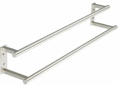 Image de Porte-serviettes pour salle de bain, longueur 70 cm, fixation murale, en acier inoxydable, porte-serviettes résistant à la rouille