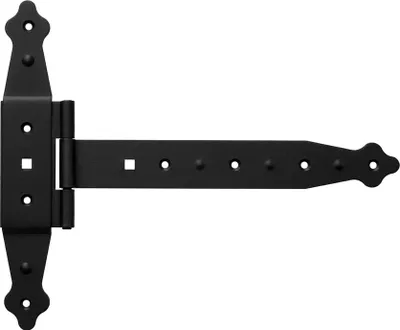 Produktbild von Kreuzgehänge T-Scharniere T-Bänder 237 mm Platte 235 mm Halbschwere Schwarz
