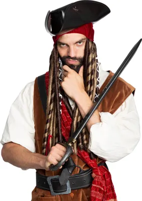 Produktbild von Kopftuch mit Piraten Dreads - Faschingsperücke