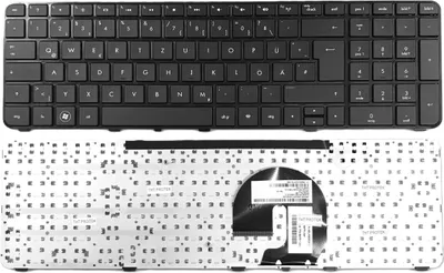 Obrázek produktu pro GERMAN - černá klávesnice Klávesnice s rámečkem kompatibilní pro HP Pavilion DV7-4000