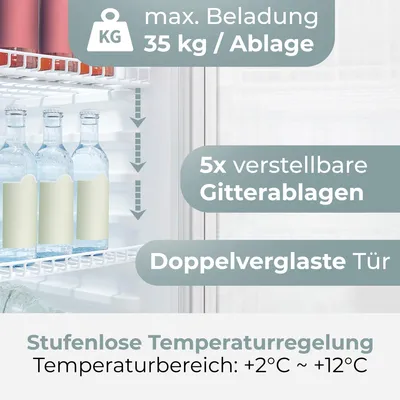Produktbild von Bomann Glastür-Kühlschrank KSG 7292 weiß
