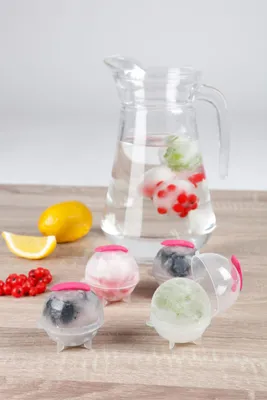 Produktbild von Eiskugelformer 5cm 4 Stück Eiswürfelform Eiswürfelbereiter Eiswürfelbehälter