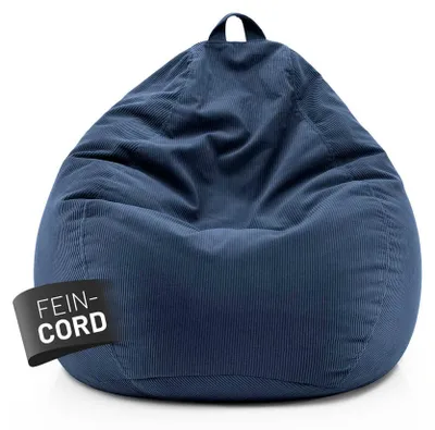 Produktbild von Lumaland Sitzsack 250l dunkelblau Comfort Feincord