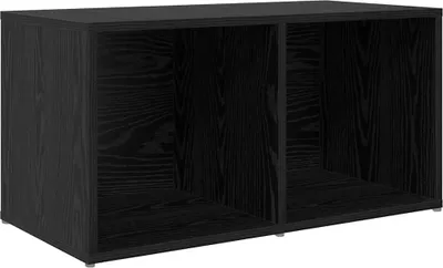 Image de vidaXL Meuble TV noir 72 x 35 x 37 cm Matériau dérivé du bois
