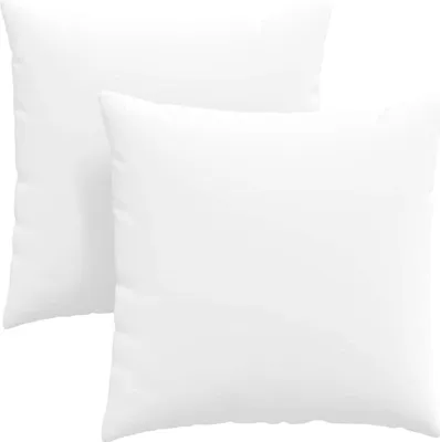 Produktbild von vidaXL Sofakissen 2 pcs Weiß 80 x 80 cm Stoff
