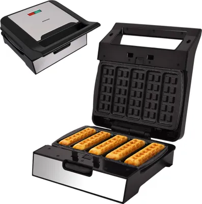 Produktbild von Syntrox Germany Sticks Waffeleisen Gusto 800W Wechselplatten schwarz
