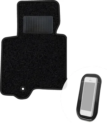 Produktbild von moto-MOLTICO Fahrer Fußmatte Auto Velours Fahrerseite Autoteppiche Schwarz Fahrermatte 1-teilig passend für Infiniti FX 2003-2006