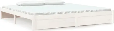 Produktbild von vidaXL Massivholzbett Weiß 200x200 cm