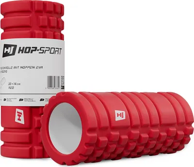 Obrázek produktu pro Hop-Sport fasciální váleček s nopky na páteř, nohy, záda - masážní váleček pro automasáž celého těla, pěnový váleček - středně tvrdý, HS-A033YG