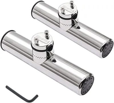 Produktbild von Rutenhalter 2 Stücke, Edelstahl, 18 mm bis 26 mm, 360 Grad drehbar, für Boot