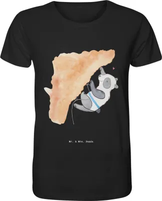 Produktbild von Mr. & Mrs. Panda T-Shirt Panda Klettern Größe XL - Schwarz - Geschenk, Klettersport, Shirt Herren, Print-T-Shirt, Kletterhalle, Tshirt, Bouldern, Männer-T-Shirt