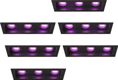 Produktbild von Ledvion 6er Set LED Einbaustrahler Schwarz 4.9W RGB CCT dimmbar