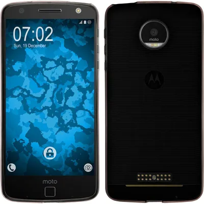 Produktbild von PhoneNatic Case kompatibel mit Lenovo Moto Z - grau Silikon Hülle Slimcase + 2 Schutzfolien