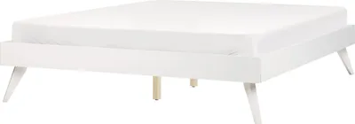 Obrázok produktu pre BELIANI Posteľ biela MDF 160 x 200 cm lamelový rošt bez čela škandinávsky moderný štýl spálňa