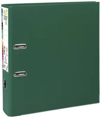 Produktbild von PREM'TOUCH PP-Mappe mit 2 Ringen, Rücken 80mm, DIN A4 extra breit dunkelgrün