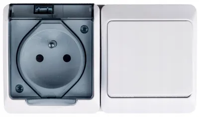 Obrázek produktu pro Hermes Schodišťový vypínač + zásuvka w/u IP44 GNT 0327-11