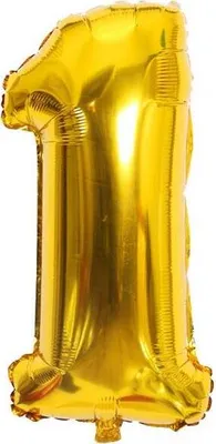 Obrázek produktu pro Fóliový balónek číslo jedna zlatý 102cm - Cakesicq