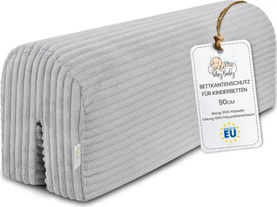 Produktbild von Bettkantenschutz 90 cm Kantenschutz Bettumrandung für Bettgitter Hellgrau