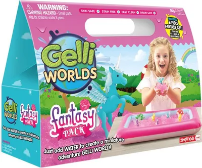 Produktbild von Zimpli Kids Gelli Worlds Fantasy Spielset - magisches sensorisches Spielzeug