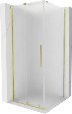 Image de Mexen Velar paroi de douche coulissante 120 x 120 cm, mat, or brossé - 871-120-120-31-55