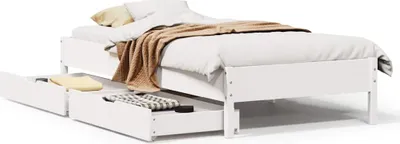 Immagine prodotto di vidaXL Letto in legno massiccio senza materasso bianco 90x200 cm in legno di pino