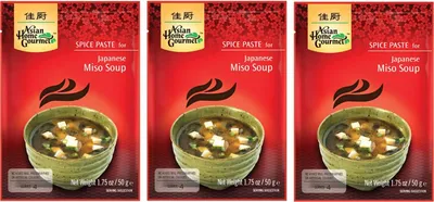 Produktbild von 3er Pack - ASIAN HOME GOURMET Würzpaste für japanische Misosuppe (3x 50g) | Miso Suppe | Japanese Miso Soup