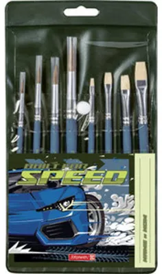 Productafbeelding van BRUNNEN 1048934521 Schulpinsel 8er-Set Fast Wheels
