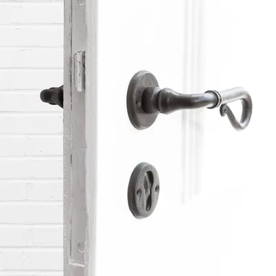 Produktbild von Drückergarnitur für Haustüren,  edles Design | PZ | Eisen braun