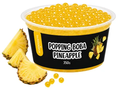 Produktbild von BubbleJoy Popping Boba Ananas 350 g Fruchtperlen für Bubble Tea