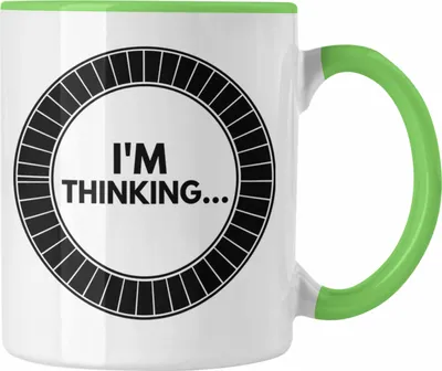 Produktbild von Trendation - Lustige Gamer Tasse Zocker Geschenk Gamer Gamergirl Geschenkidee Geburtstag I'm Thinkin (Grün)