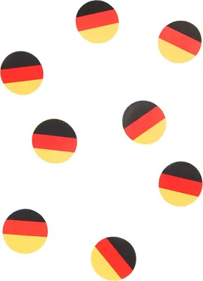 Produktbild von Tisch-Konfetti Deutschland Fanartikel Fussball 150 Stück schwarz-rot-gold 18g -