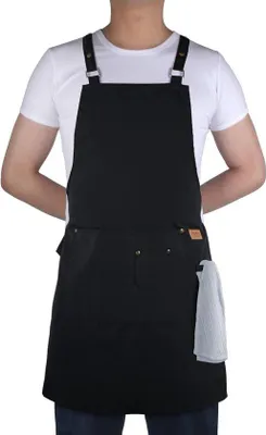 Produktbild von Kochschürze Verstellbar - Schwarz Baumwolle-Polyester