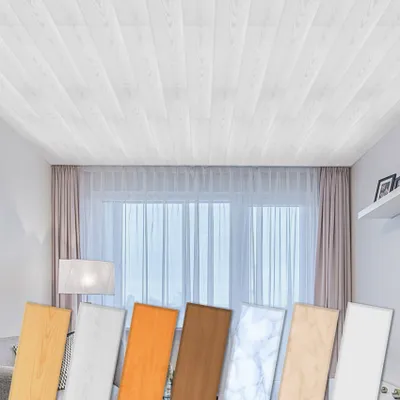 Produktbild von HEXIM Deckenpaneele aus XPS 100x16,7cm - Moderne Deckenverkleidung aus Styropor Kunststoff (10 Quadratmeter P-02) Wandplatten feuchtraumgeeignet