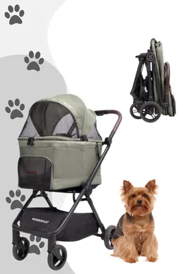 Produktbild von Wonderfold Bella Tier Transportwagen / Hunde Buggy, Wonderfold:Moos