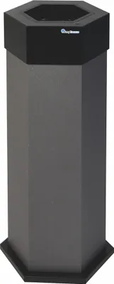 Produktbild von Abfallsammler mit offener Einwurfsöffnung | 45 Liter, HxBxT 83x32,5x37,5cm | Lichtgrau
