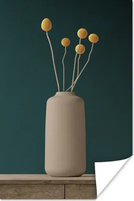 Produktbild von MuchoWow® Poster Stilleben - Blumen - Gelb 80x120 cm - Papierdruck