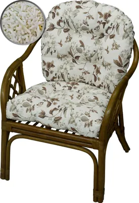 Immagine prodotto di AMPO Cuscino imbottito per sedia in rattan, sedia Bahamas, cuscino per sedia da giardino, sedia in vimini