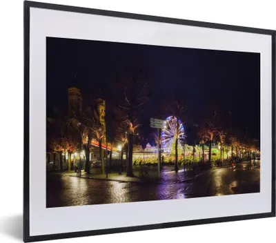 Produktbild von MuchoWow® MuchoWow® Gerahmtes Poster Licht - Maastricht - Weihnachten 40x30 cm - Poster mit zchwarzem Bilderrahmen - Bilderrahmen - Poster im Rahmen