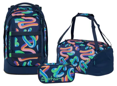 Produktbild von Satch, Schulrucksack-Set PACK Crazy Twist 3-teilig, ab 5. Klasse