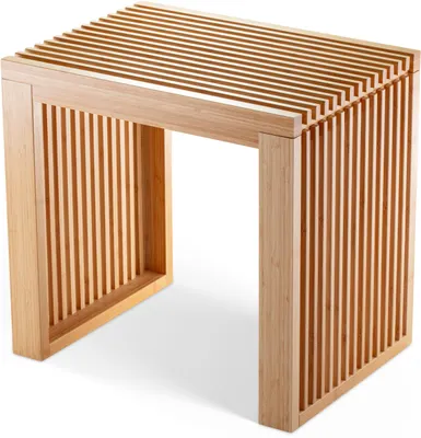 Imagen del producto de Taburete de bambú, un mueble de entrada versátil