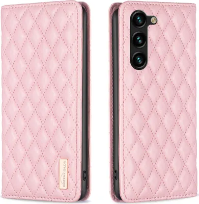 Produktbild von Galaxy S23+ Hülle, Elegant Bookstyle Flip Leder Kartenfächer Schutzhülle mit Ständer für Samsung Galaxy S23+ Pink