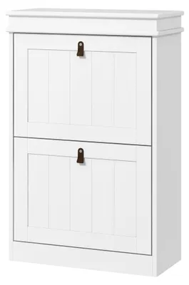 Produktbild von Schmaler Schuhschrank mit 2 Flš¹geltš¹ren und verstellbaren Einlegeb?den fš¹r 10 Paar Schuhe, fš¹r den Flur, 54 x 24 x 82,5 cm