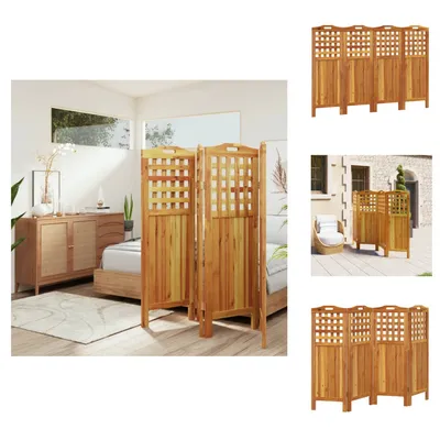 Obrázok produktu pre vidaXL 4-dielny paraván 162x2x115 cm z masívneho dreva akácie - deliaca stena
